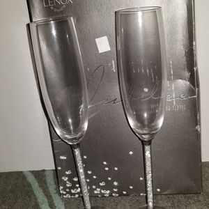 Lenox Crystal toasting Flutes
